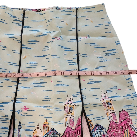 NWOT Rare Zara Midi Skirt with Cityscape Print Large - Picture 6 of 7